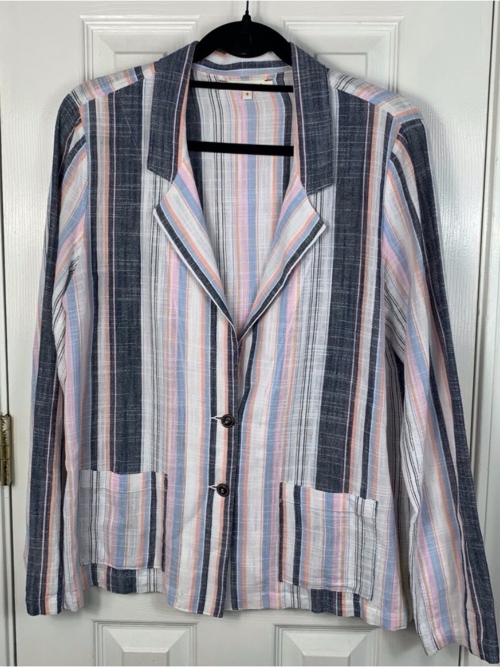 XiRENA Jasper Striped Lightweight Cotton Blazer Size Small